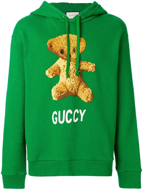 gucci teddy bear shirt men's|gucci bear hoodie.